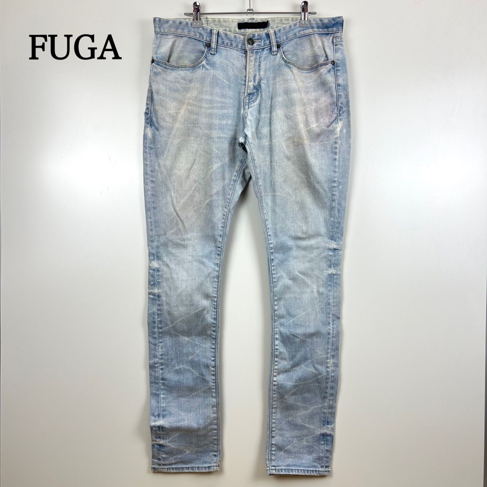 FUGA y2k style archive damaged denim pants 46 フーガ ダメージ加工