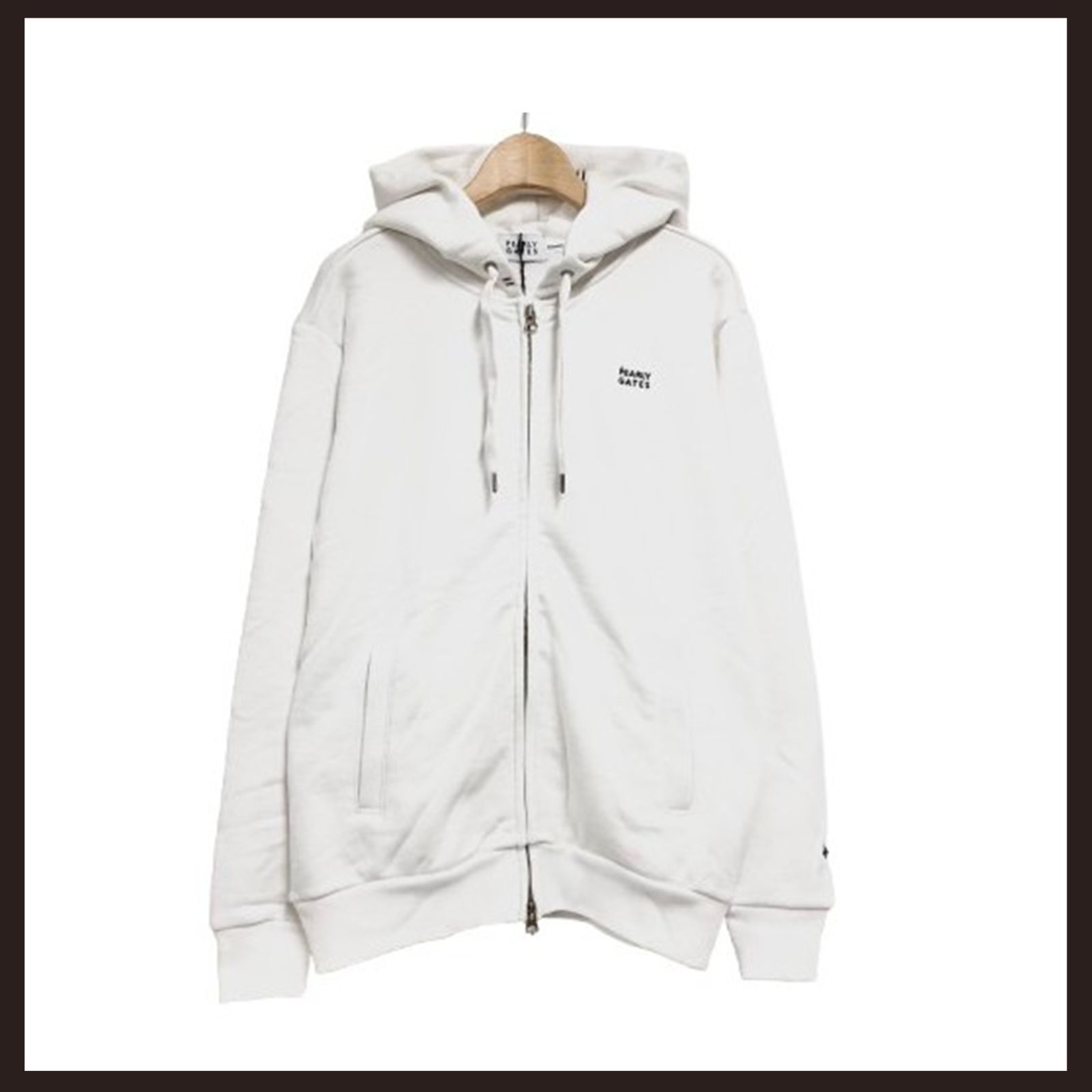 PEARLY GATES パーリーゲイツ 吊り裏毛フルジップパーカー 2 ホワイト