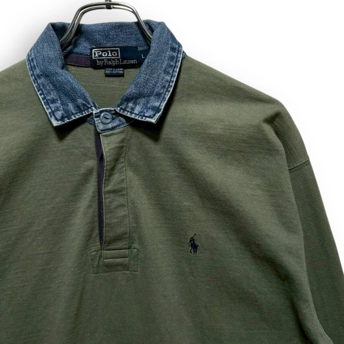 A2565/ 90s 希少デザイン POLO RALPH LAUREN ポロ ラルフローレン 長袖