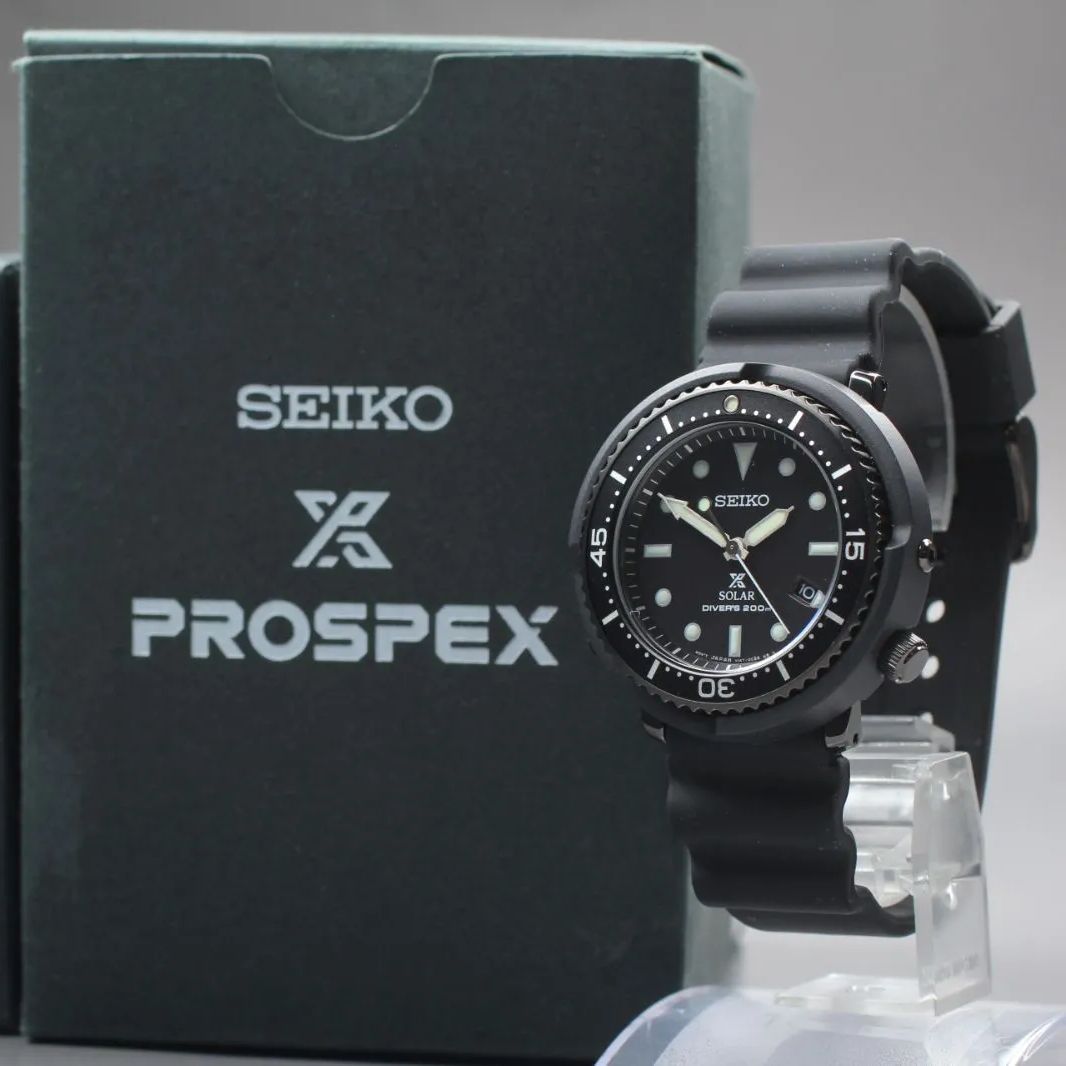 セイコー プロスペックス V 147 0 BZ STBR 025 SS ラバー ソーラー 黒文字盤 あまりごまなし メンズ腕時計