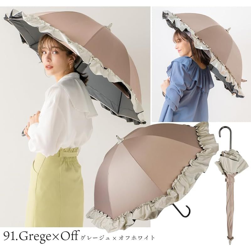 シロノサクラ 日傘 アイスグレー 3way傘 UVカット100% 完全遮光 公式