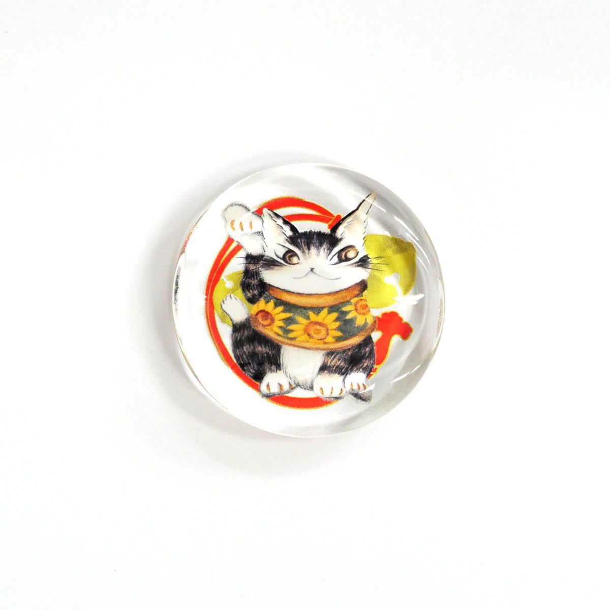 新品】 うんのいいガラス箸置き ダヤンまねき 942558 わちふぃーるど