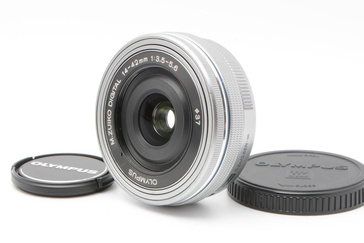 カメラ 良品 OLYMPUS M.ZUIKO 14-42mm F3.5-5.6 EZ シルバー LLA5024#A022