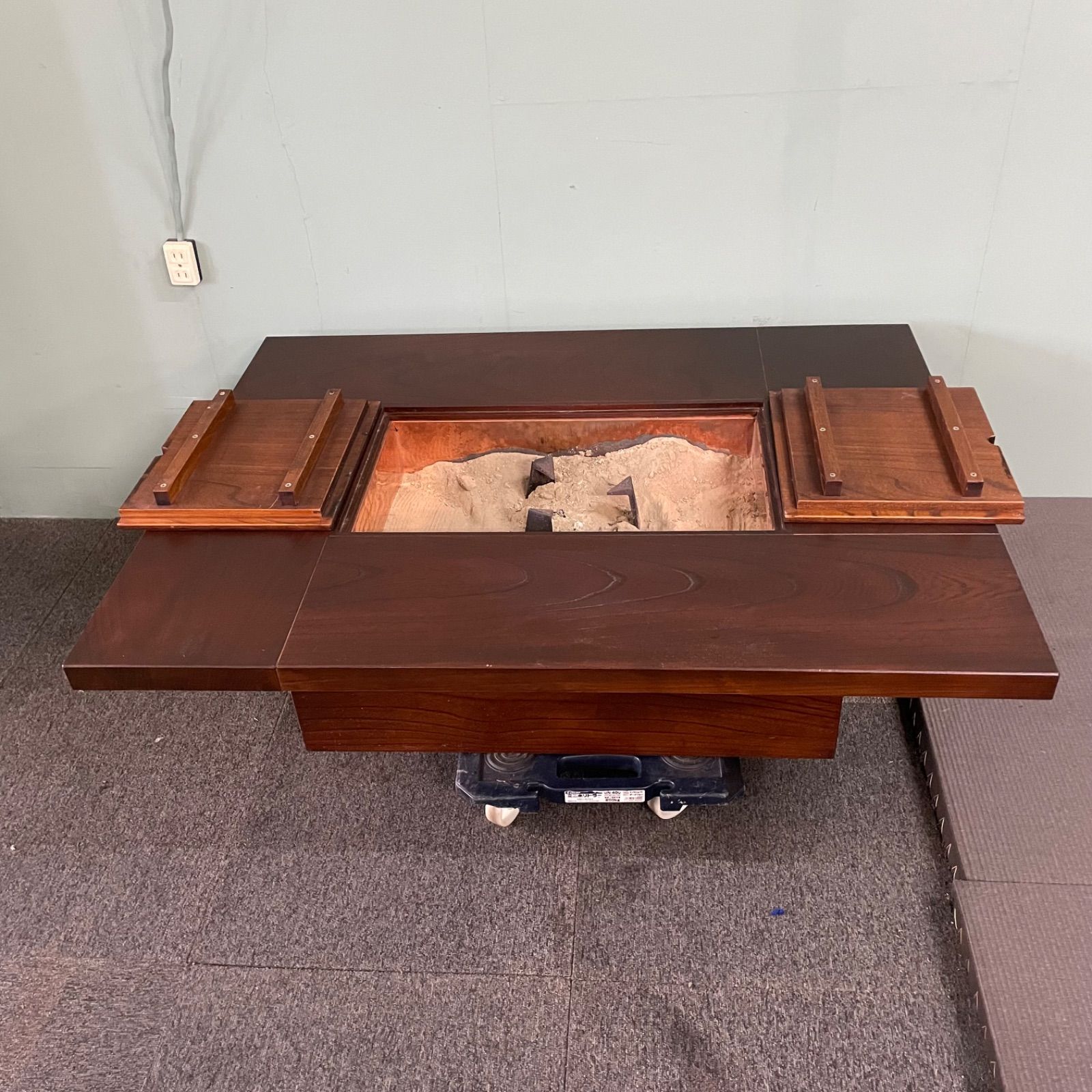 ♭ 囲炉裏テーブル 火鉢付き座卓 W 110 cm×H 90 cm 火鉢テーブル 和モダン T