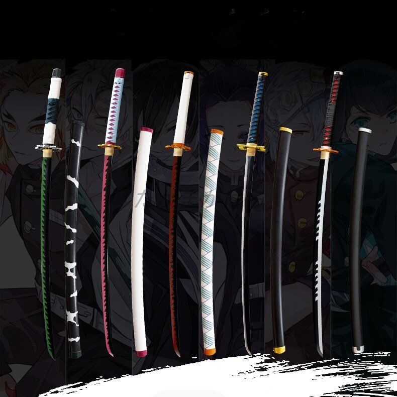 鬼滅の刃 手工 鍛造 高マンガン鋼 日輪刀 日本刀 非実用品 コスプレ 武器模型 麻布箱 アニメ グッズ ギフト