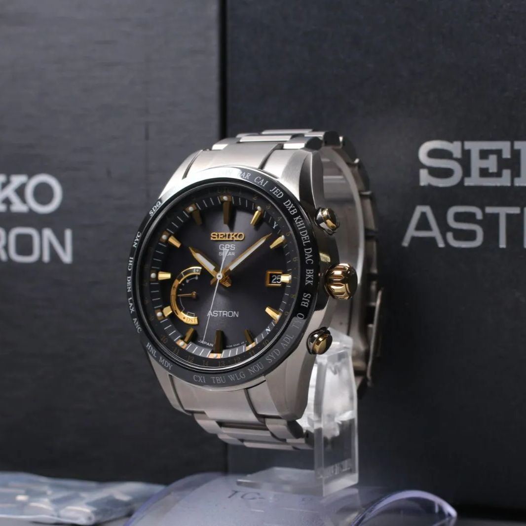 SEIKO アストロン SBXB 087 8 X 22-0 AG 0-2 メンズ ブラック チタン×セラミック 電波ソーラー