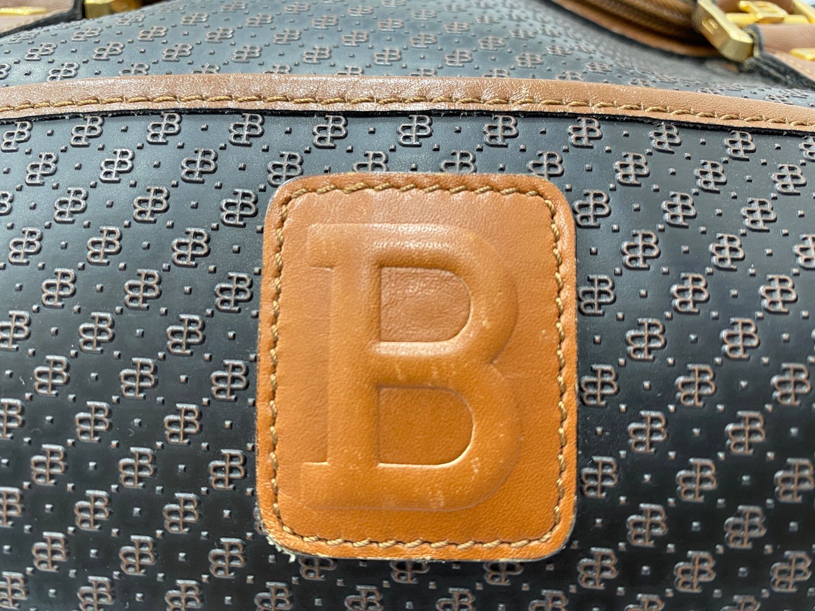 BALLY バリー PVC×レザー ボストンバッグ トラベルバッグ 旅行かばん