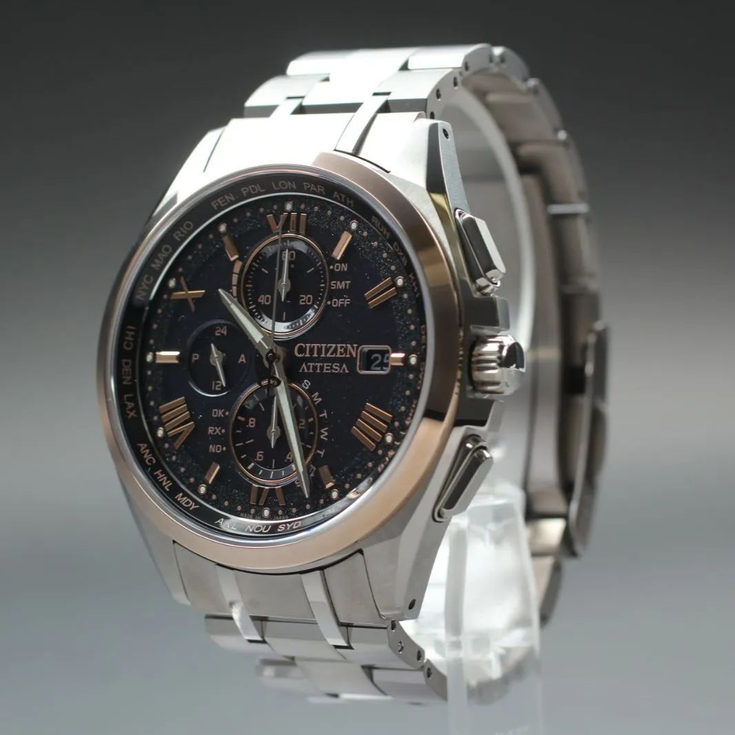 CITIZEN アテッサ H 800 A 1 CDW 03 AT 8254 61 E エコドライブ デイト 黒文字盤 メンズ腕時計