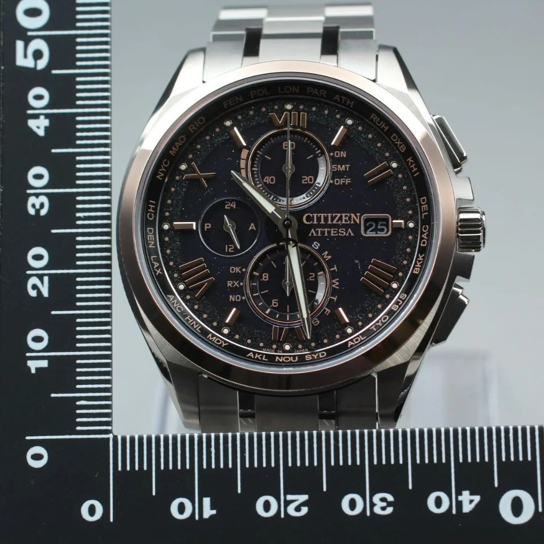  CITIZEN アテッサ H 800 A 1 CDW 03 AT 8254 61 E エコドライブ デイト 黒文字盤 メンズ腕時計 腕時計(クォーツ) 腕時計(アナログ)