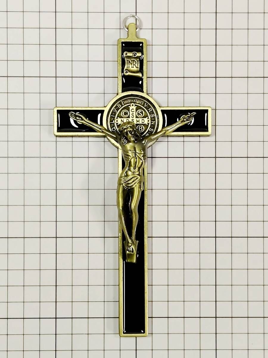 十字架:クロス メタル製 大型 イエス・キリスト #ブロンズ】D11-24/MON