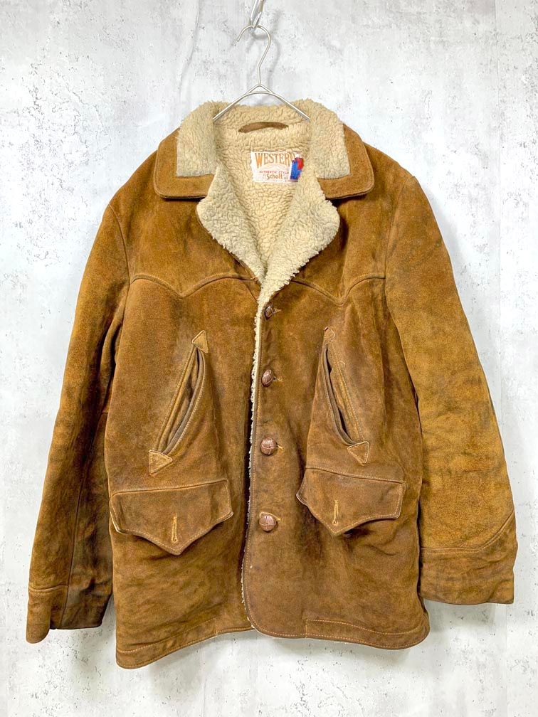 schott ショット 38 スエード　レザー　ボア　ジャケット　ヴィンテージ schott ショット アメリカ製 ボアジャケット ヴィンテージ ジャケット