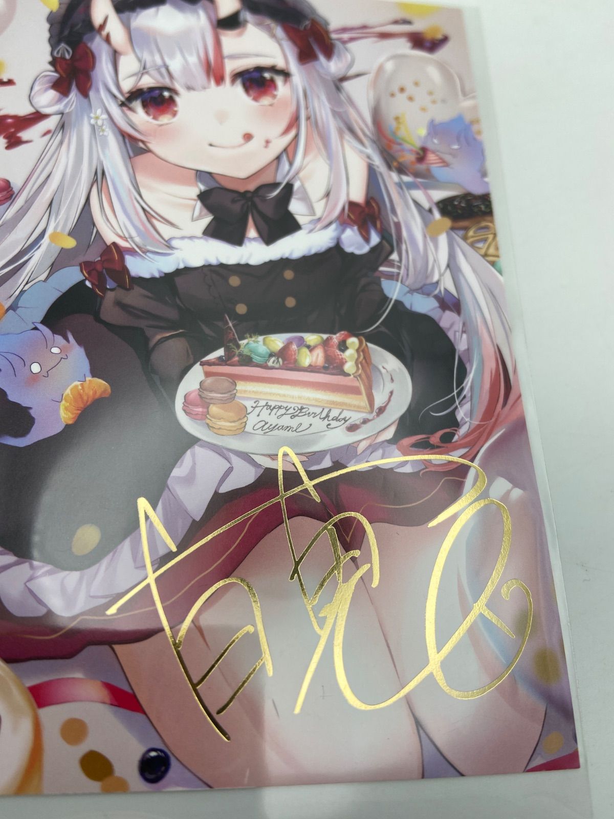 ホロライブ 百鬼あやめ 誕生日記念2020 複製サイン入り ポストカード