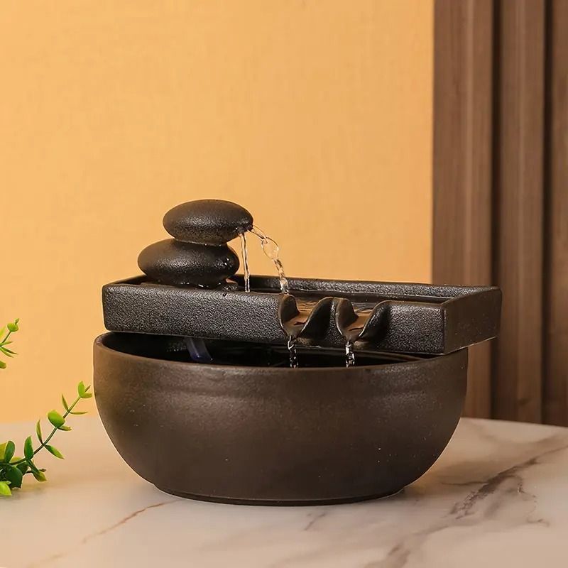 卓上噴水 卓上噴水セラミック循環水噴水オフィスリビングルームのデスクトップの装飾家の幸運の飾り テーブル噴水 (Color : B, 装飾的な屋内噴水 屋内滝噴水ポータブルセラミック循環噴水瞑想滝装飾テーブル噴水ロッカリー噴水ホーム、 卓上噴水 象 流れる水 装飾 円形 ... 卓上噴水 卓上噴水 セラミック噴水 循環水飾り リビングルーム デスクトップ噴水 オフィス デスクトップ装飾 テーブル噴水