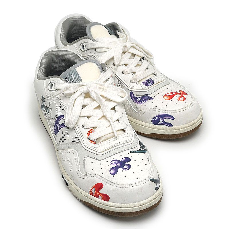 ディオール ケニーシャーフ ローカットスニーカー 41 ホワイト レザー