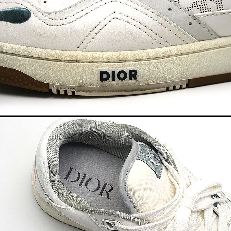 ディオール ケニーシャーフ ローカットスニーカー 41 ホワイト レザー