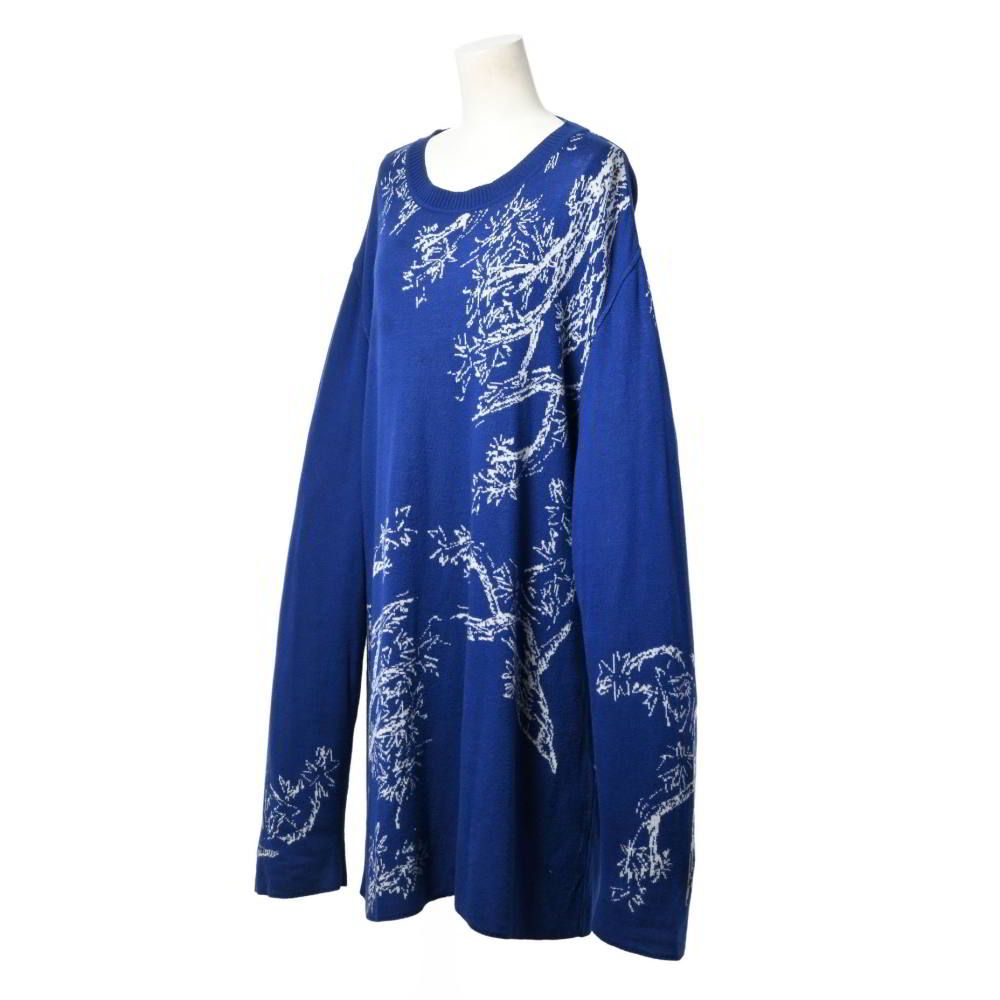 Yohji Yamamoto POUR HOMME 柄 ロング ニット - メルカリ