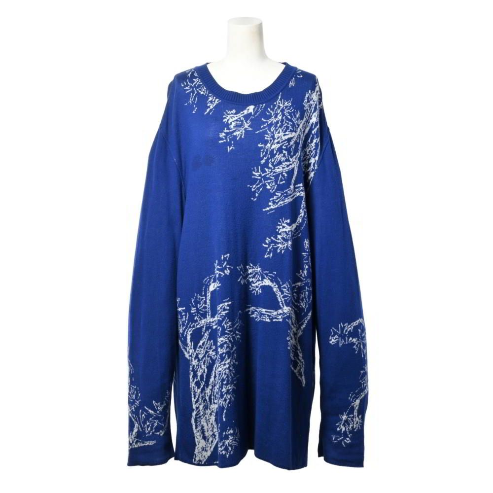 Yohji Yamamoto POUR HOMME 柄 ロング ニット - メルカリ