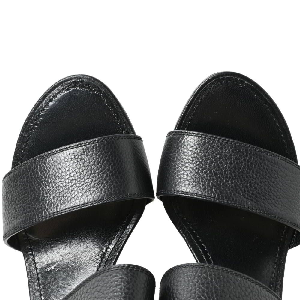  LOUIS VUITTON ホライゾンライン レザー ヒール サンダル サンダル ミュール 靴