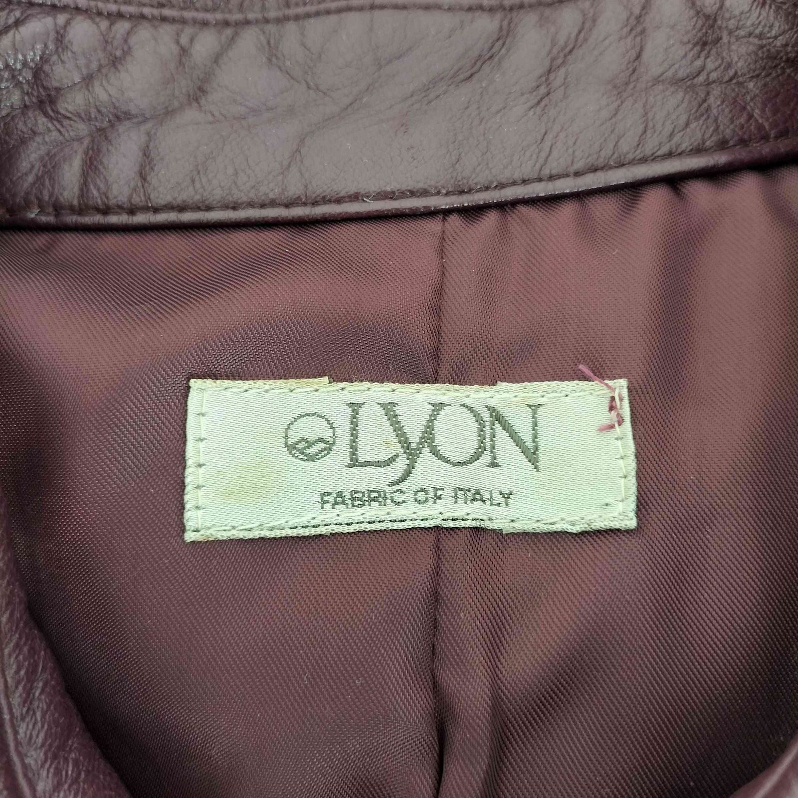 ユーズドフルギ USED古着 ラムレザー比翼ステンカラーコート