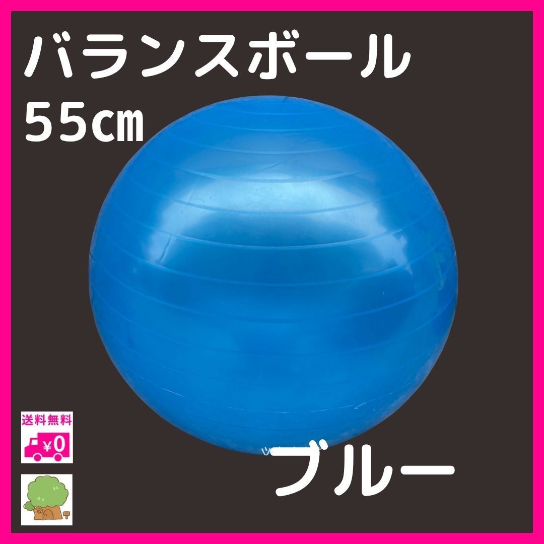 バランスボール ブルー 青 トレーニング ヨガボール 55cm 体幹 産後