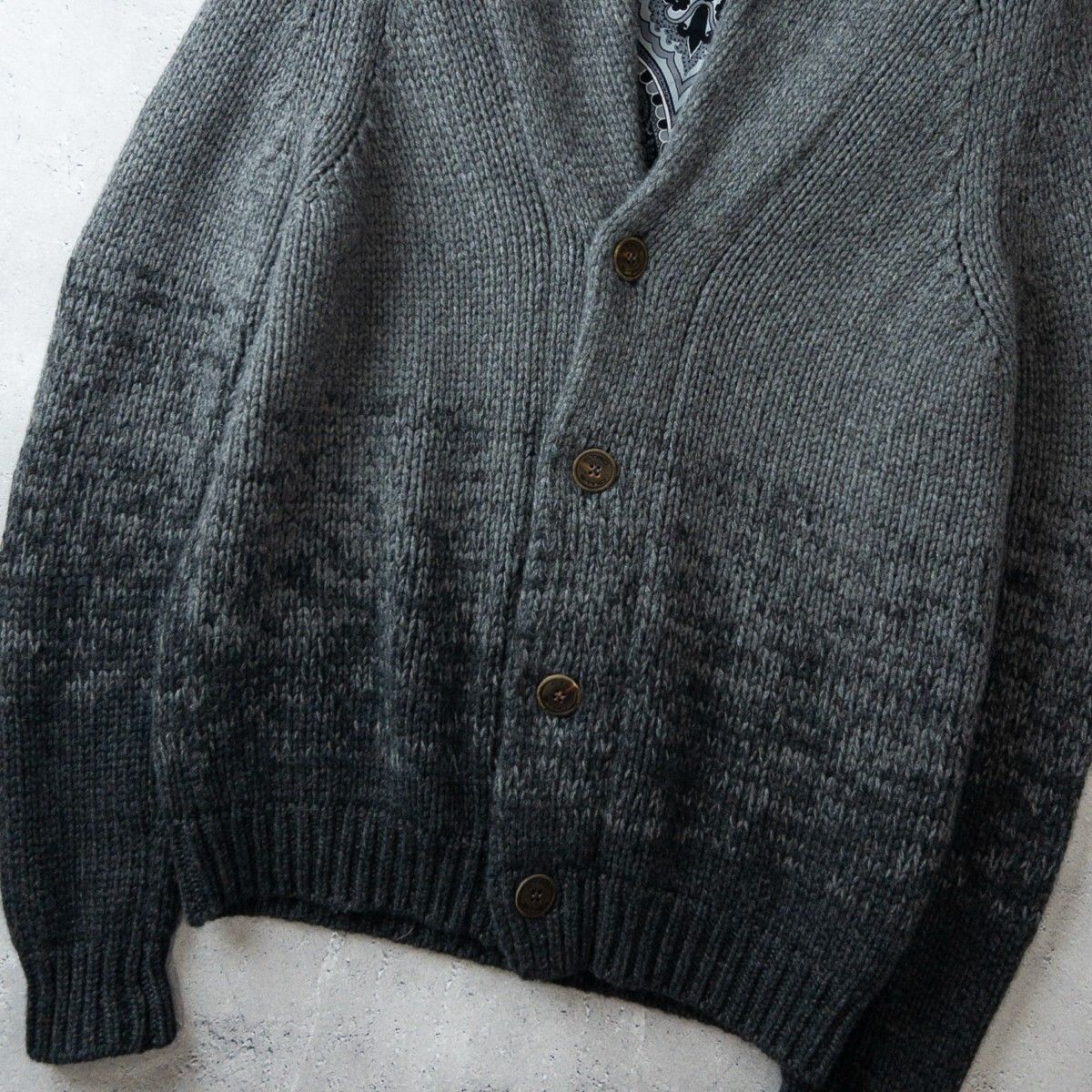 イタリア製 ETRO エトロ 最高級 カシミヤ100% ショールカラー ニット 