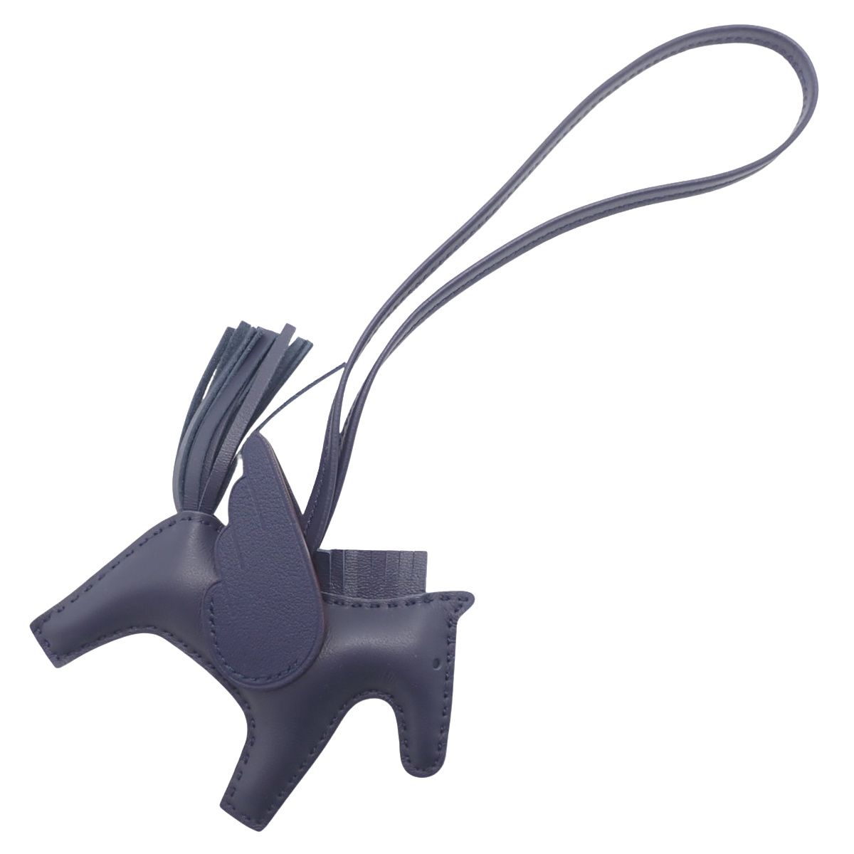 HERMES エルメス ロデオチャーム ペガサスPM ブルーネイビー アニョーミロ B刻印 バッグチャーム ホース 馬モチーフ 小物 レディース アラモード