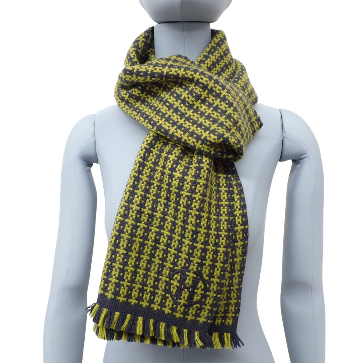 HERMES(エルメス) マフラー グラフィックH マリン シャルトルーズ