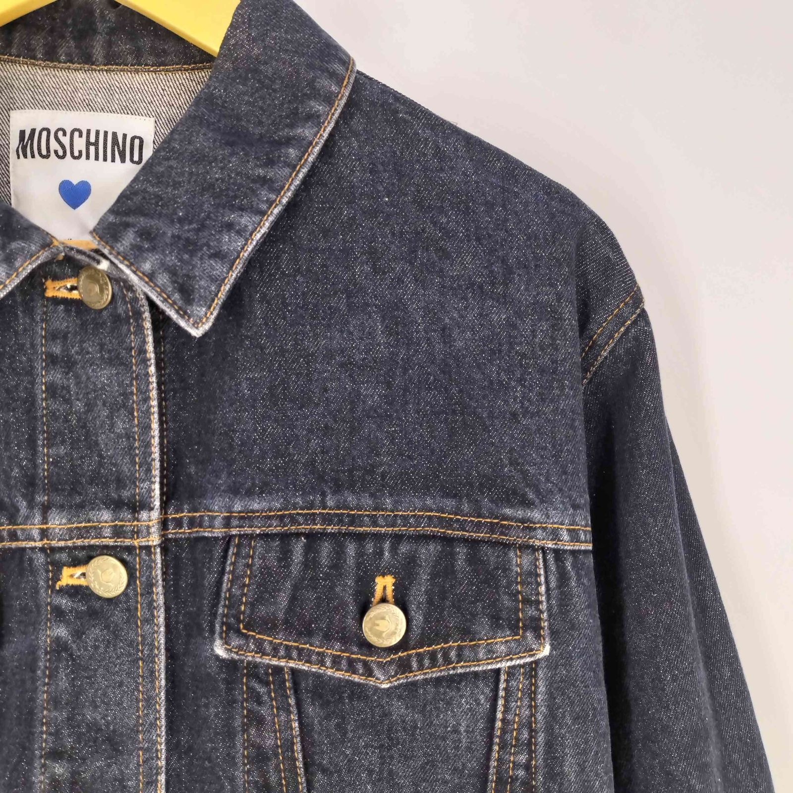 Moschino デニムジャケット (希少品) Moschino logo-embroidered Denim