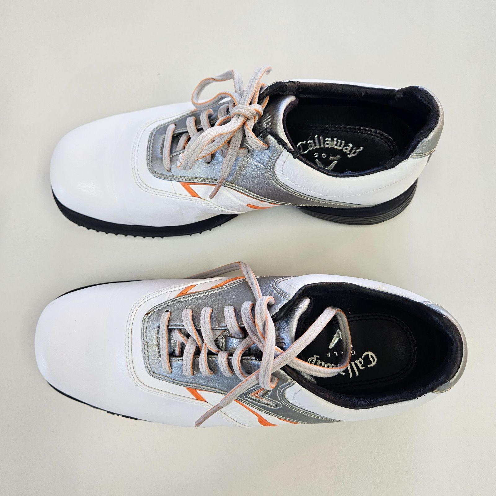 Callawayゴルフシューズ新品未使用 ジャンク品】Callaway ゴルフシューズ 25cm スパイク付き 長期保管