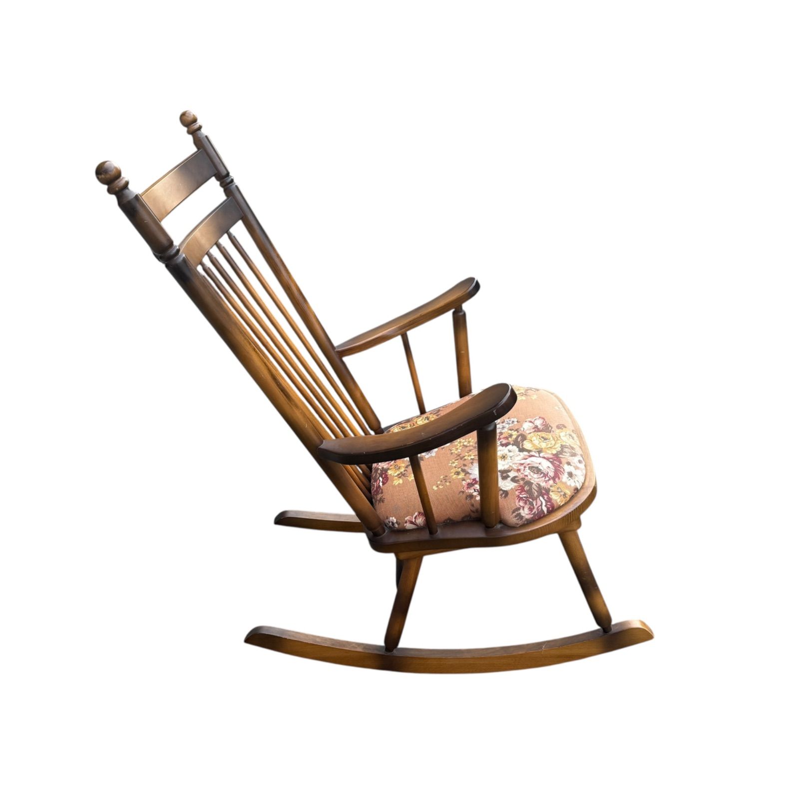 ロッキングチェア　椅子　花柄 希少】TOYOFURNITURE ロッキングチェア 花柄 670 - メルカリ