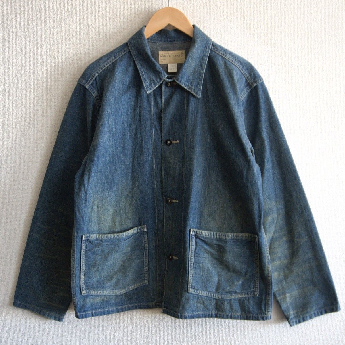 美品】RRL【DENIM COVERALL】M デニム カバーオール ジャケット ダブル