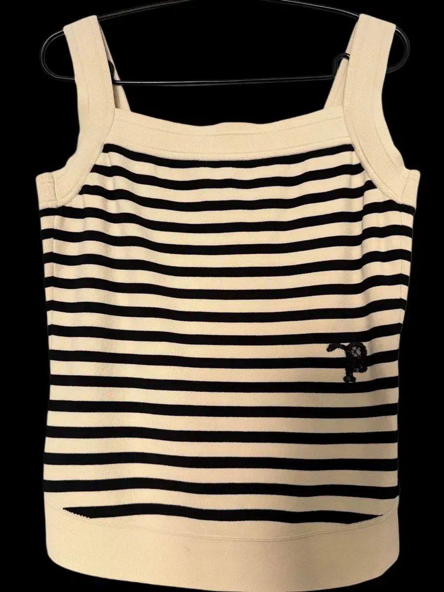 TIME ボーダー柄 ノースリーブニット