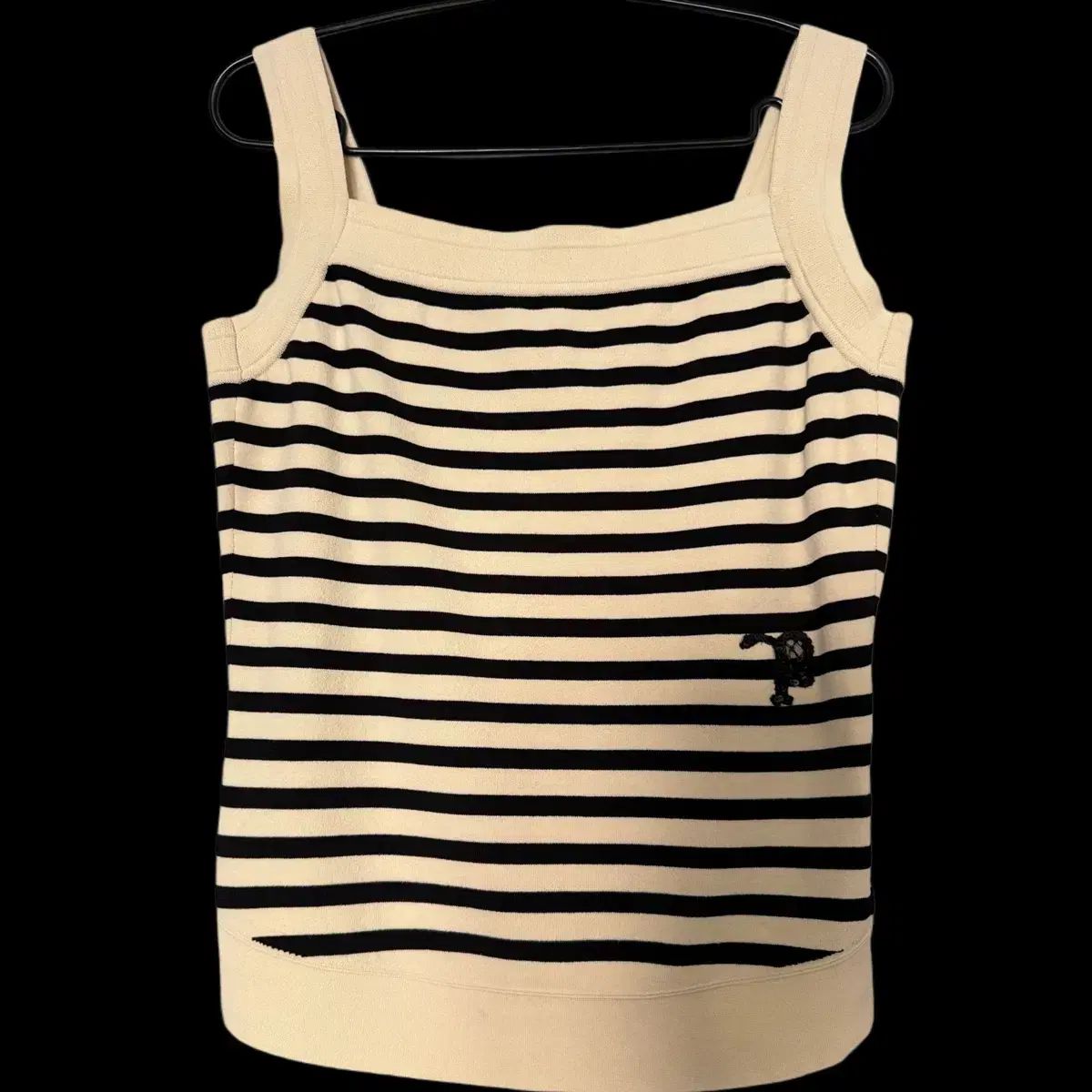 TIME ボーダー柄 ノースリーブニット