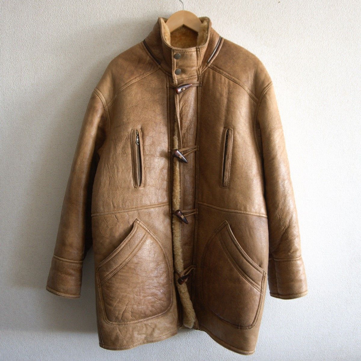 雰囲気抜群】WIND ARMOR【ムートン ダッフル 販売 コート】 L ブラウン