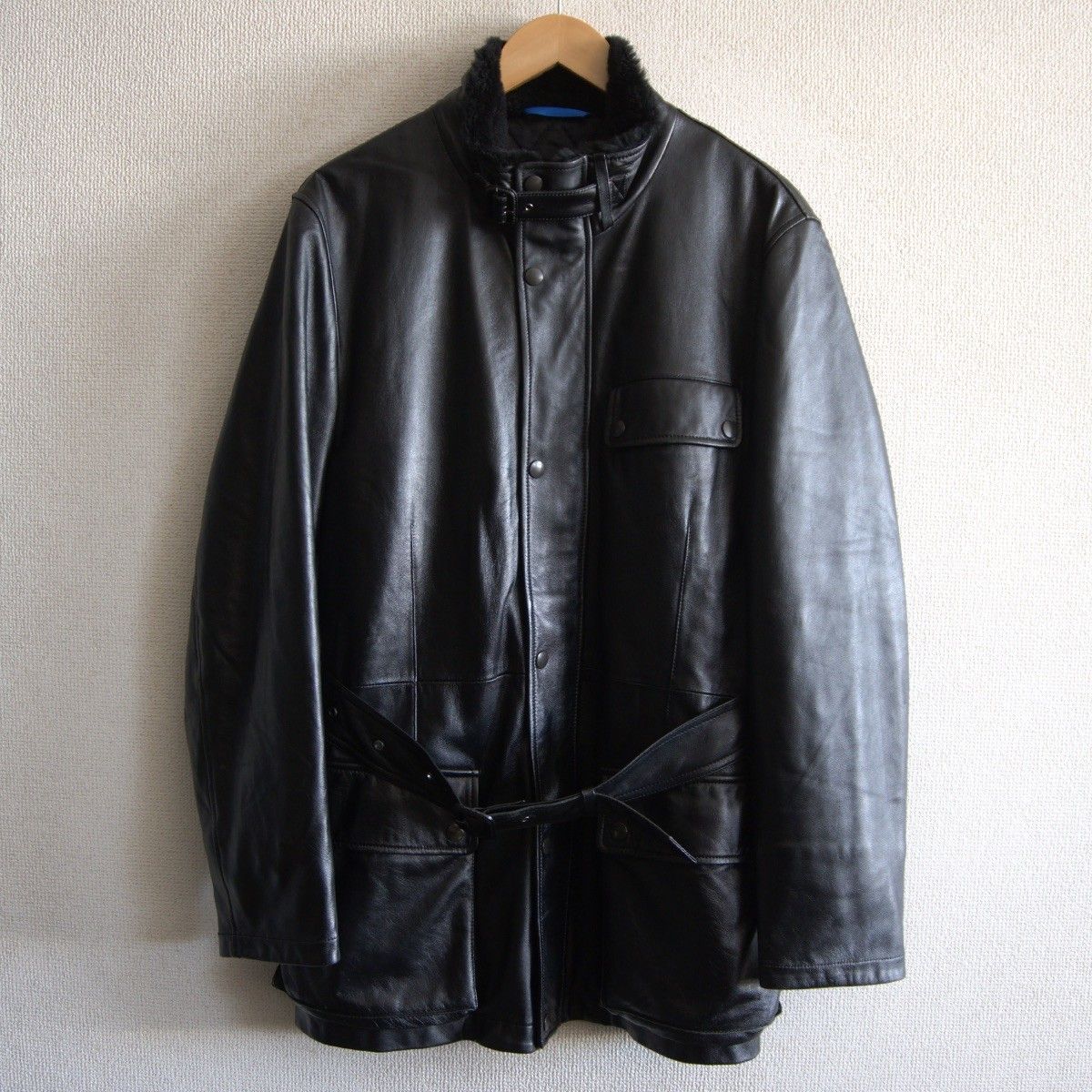 美品】 Paul Smith 【シープスキン モーターサイクル コート】L ポール