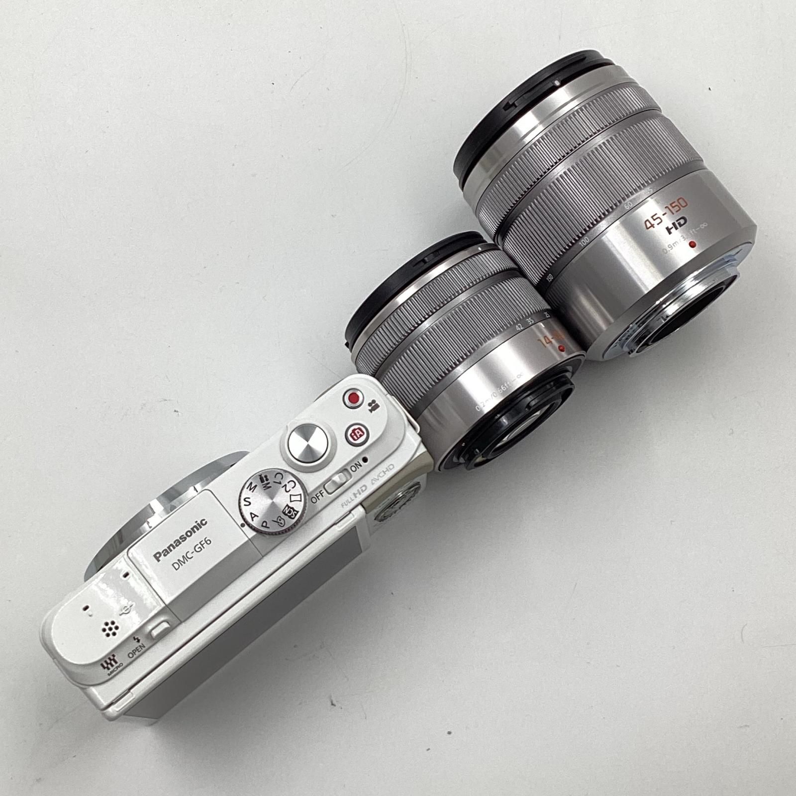Panasonic デジタル一眼 LUMIX DMC-GF6W-W ダブルズームレンズキット