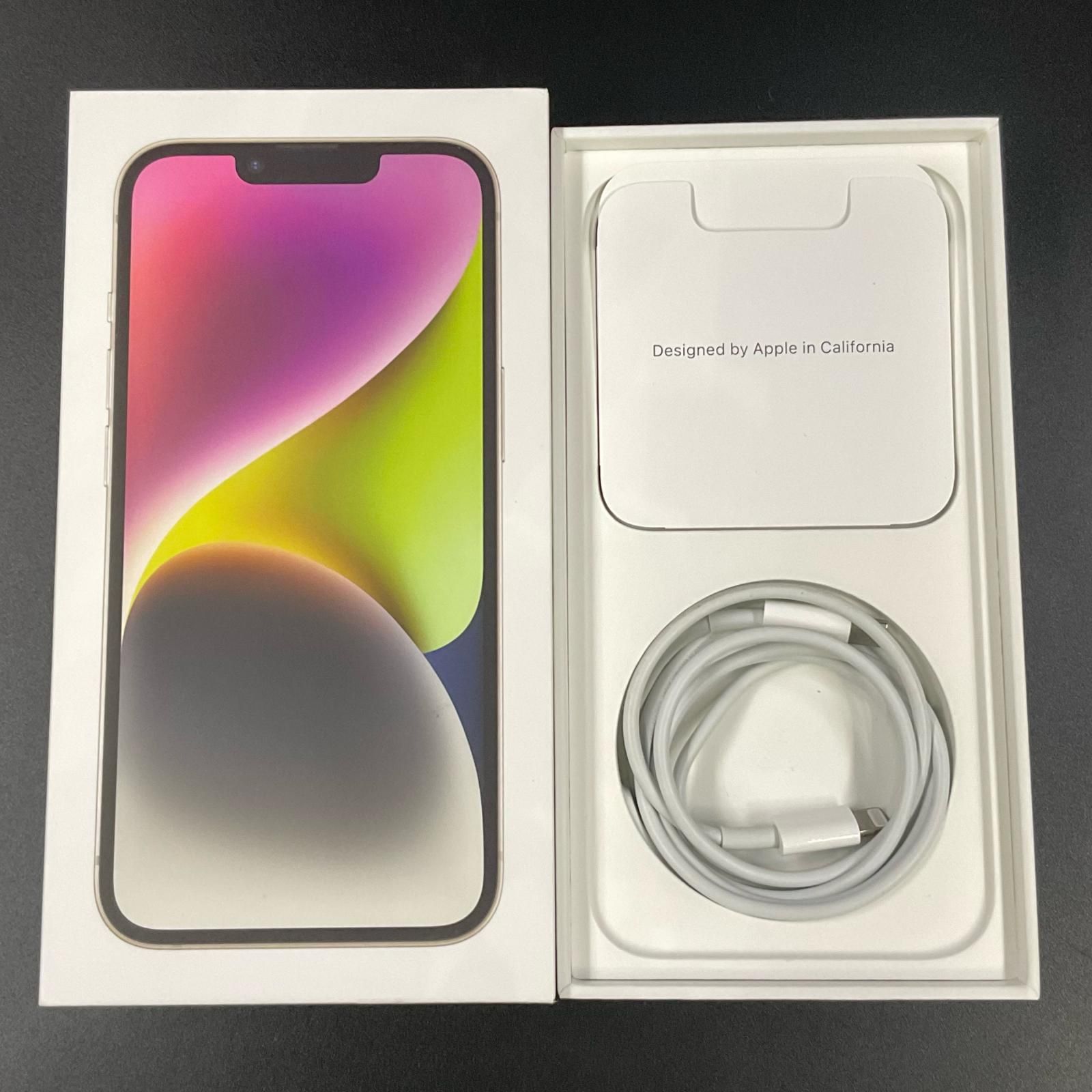 iPhone 14 128GB スターライト au 美品 動作確認済 88%【全額返金保証