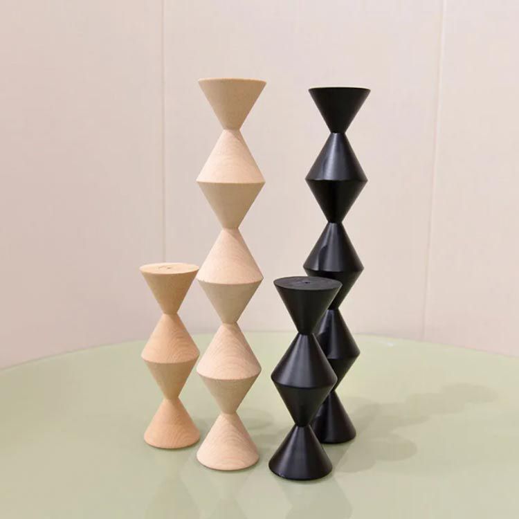 ウッドキャンドルスタンド 16cm ショートタイプ ロングタイプ