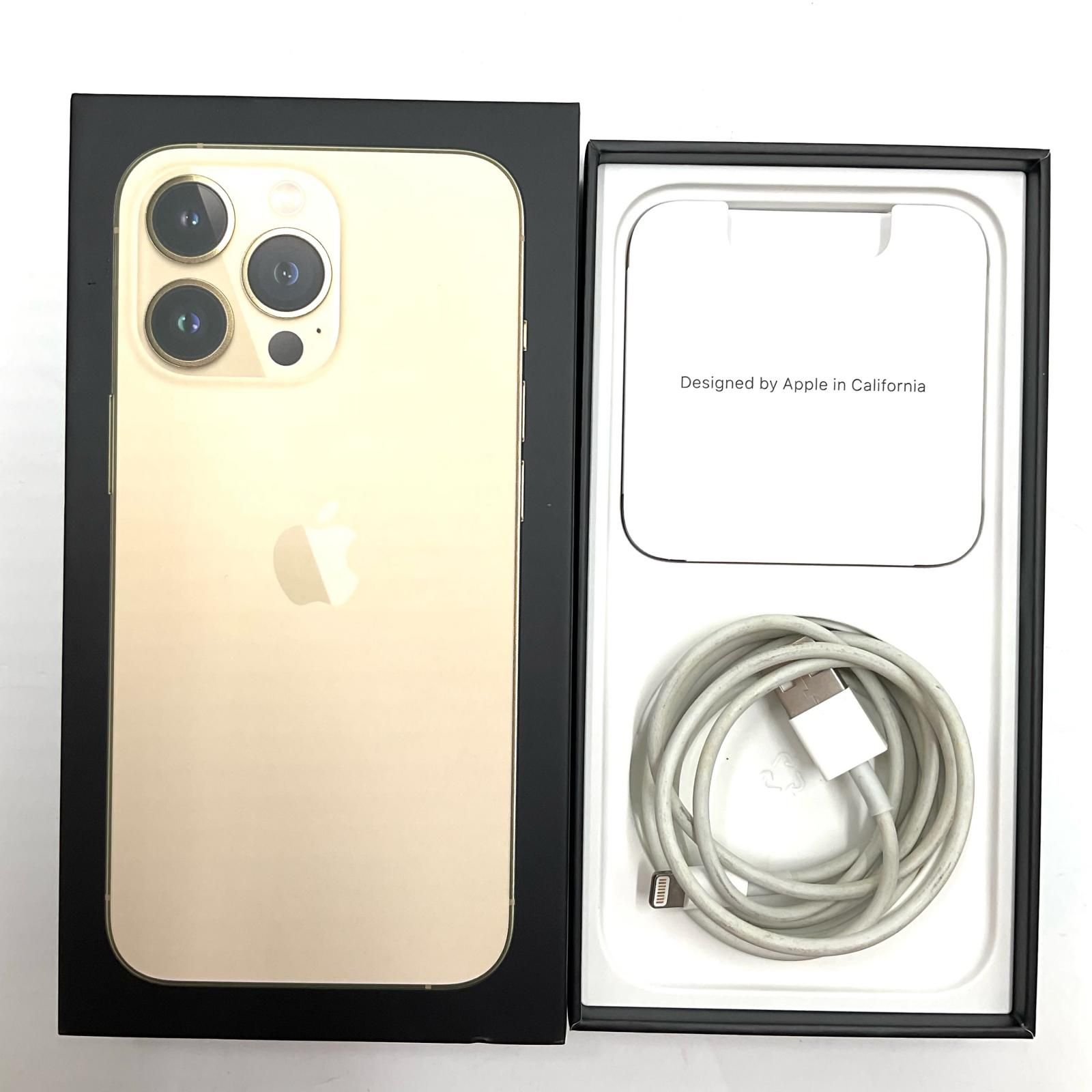 iPhone 13 Pro 128GB ゴールド SIMフリー 白ロム 動作確認済 81%【全額