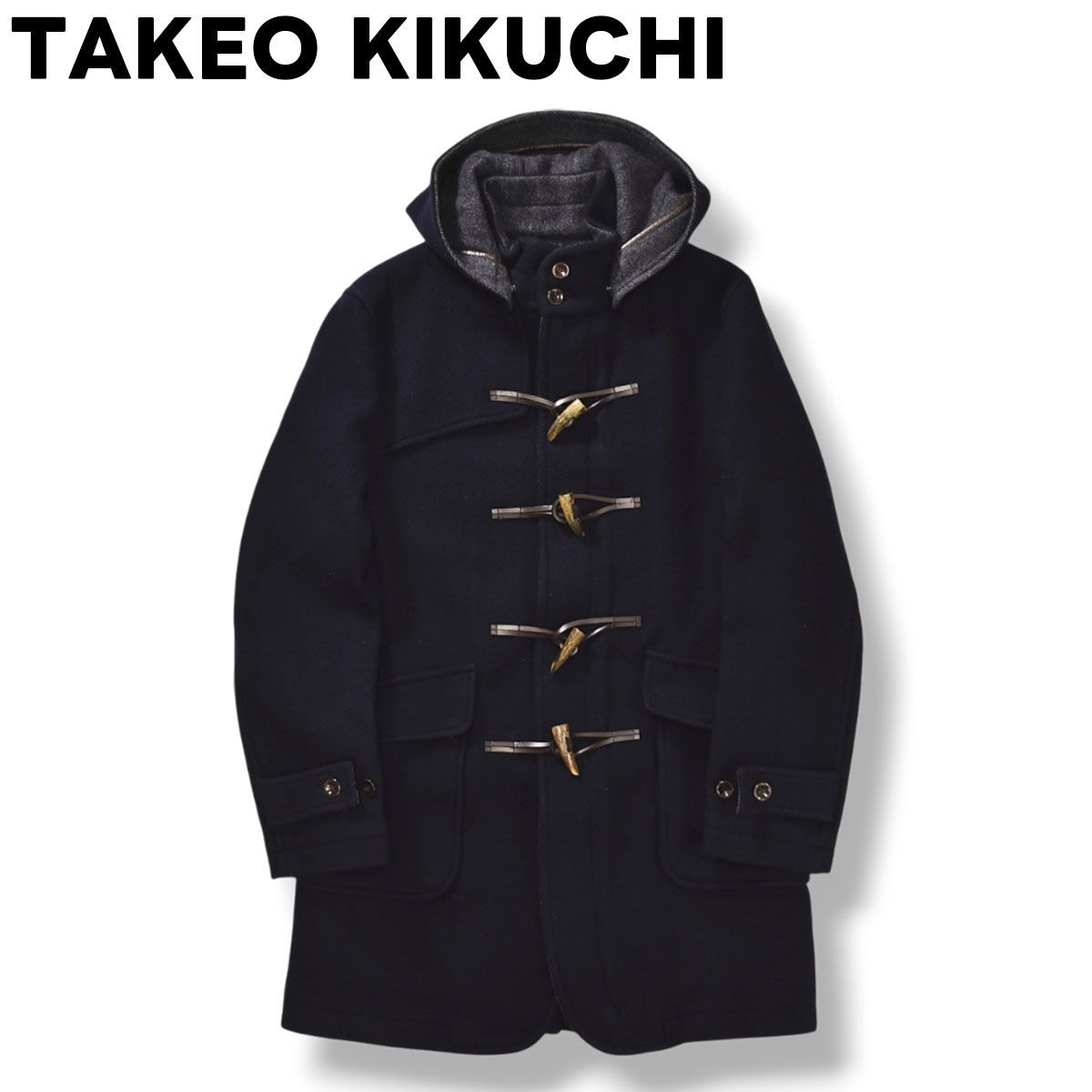 定番】 タケオキクチ TAKEO KIKUCHI メルトンウール ダッフルコート
