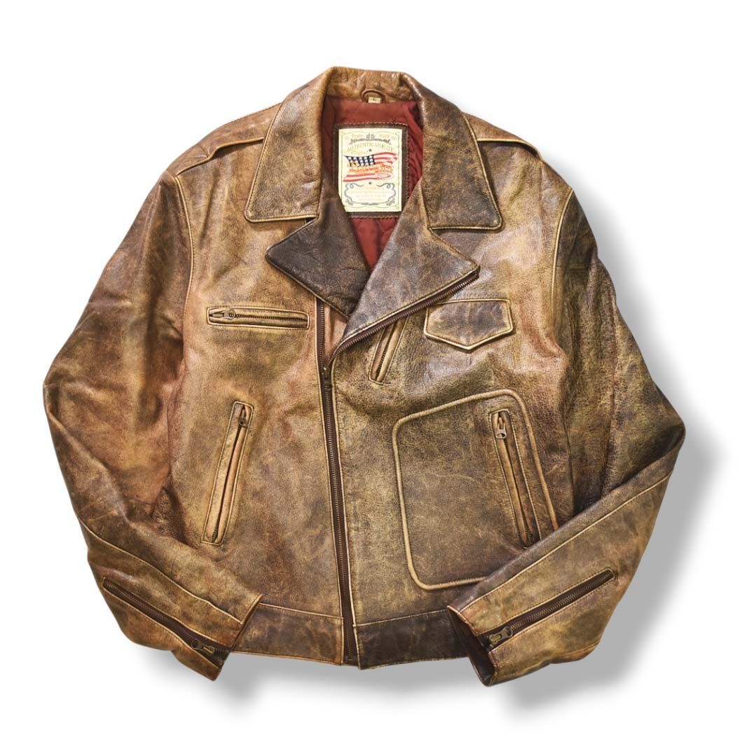 こなれた風合い】 90sヴィンテージ バルセドス BARCEDOS レザー ダブル