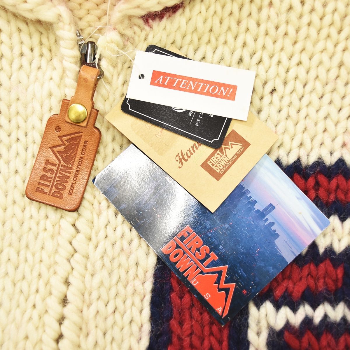 未使用 美品 90s◇ファーストダウン◇カウチン ニット セーター ロデオ