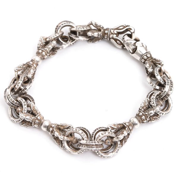 ソカロ ブレス メンズ バード ドージェ ブレスレット Lサイズ シルバー