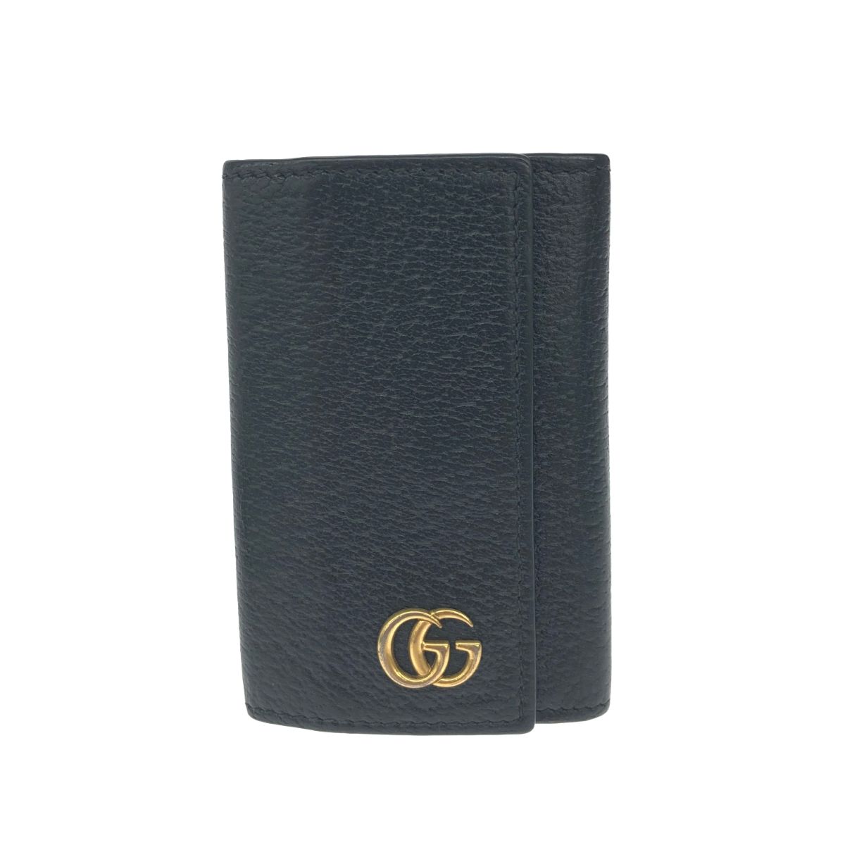 グッチ　キーケース　6連　新品未使用品 GUCCI グッチ 6連キーケース/GGマーモント レザー 最高 ブラック