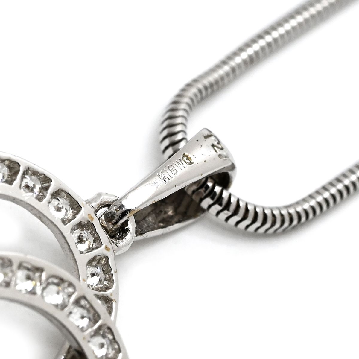 ネックレス ダイヤ ペンダント ホワイトゴールド K18WG Au750 18K 18金