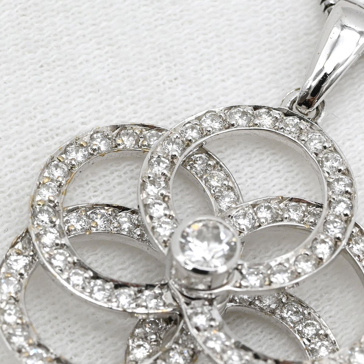 ネックレス ダイヤ ペンダント ホワイトゴールド K18WG Au750 18K 18金