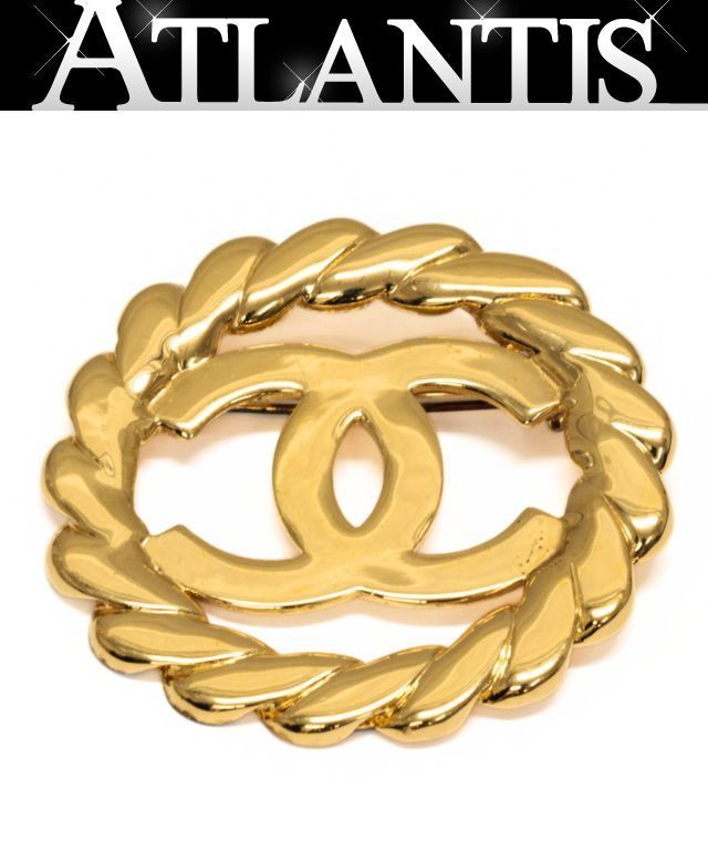 シャネル CHANEL ヴィンテージ ココマーク ブローチ ゴールド 2 5 72590