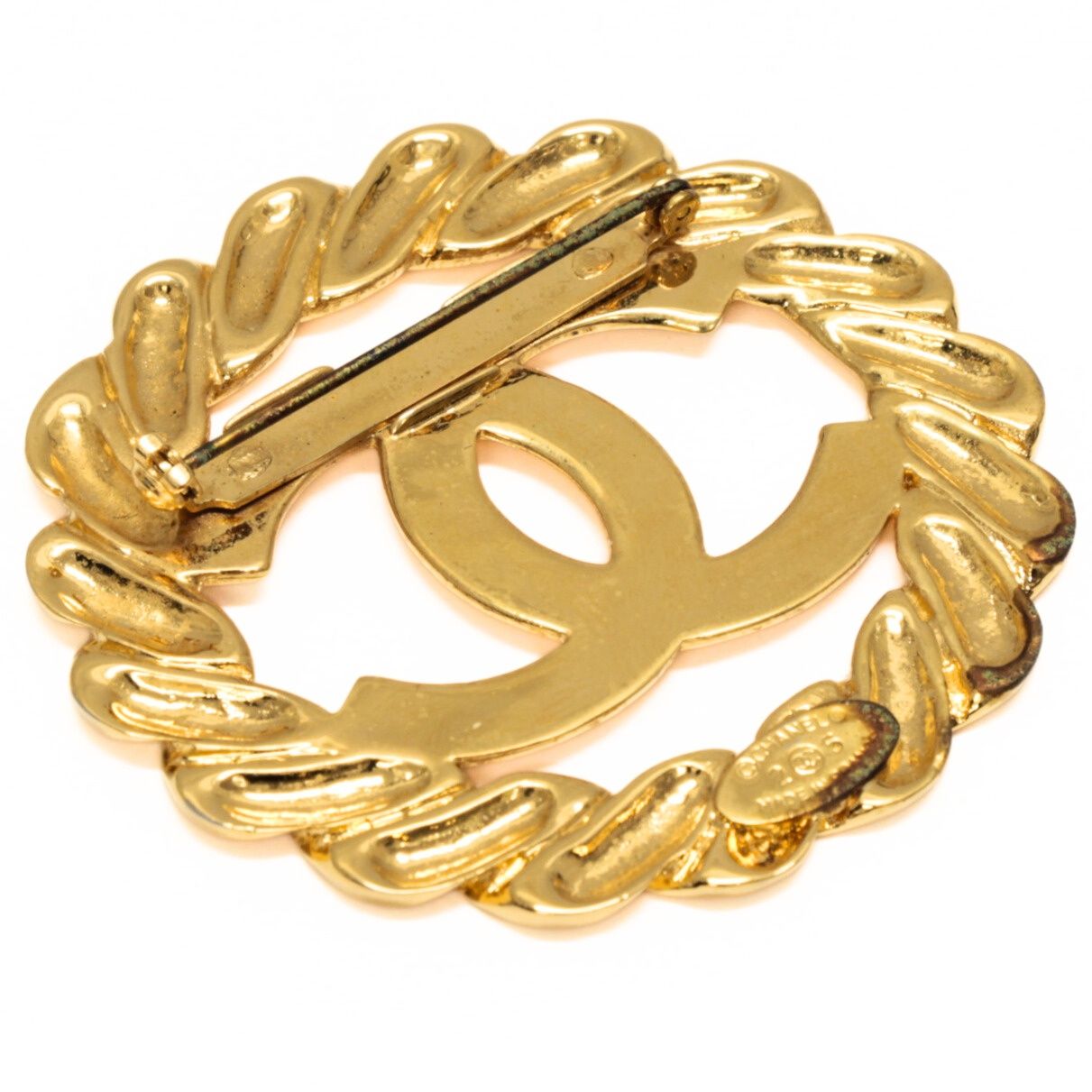 シャネル CHANEL ヴィンテージ ココマーク ブローチ ゴールド 2 5