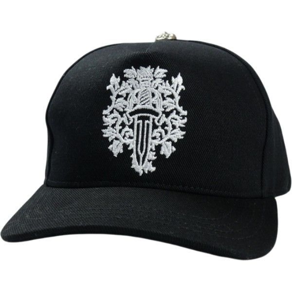 Size フリー CHROME HEARTS クロム ハーツ DAGGER HAT BSBL CAP DENIM BLACK キャップ 黒 品-良い