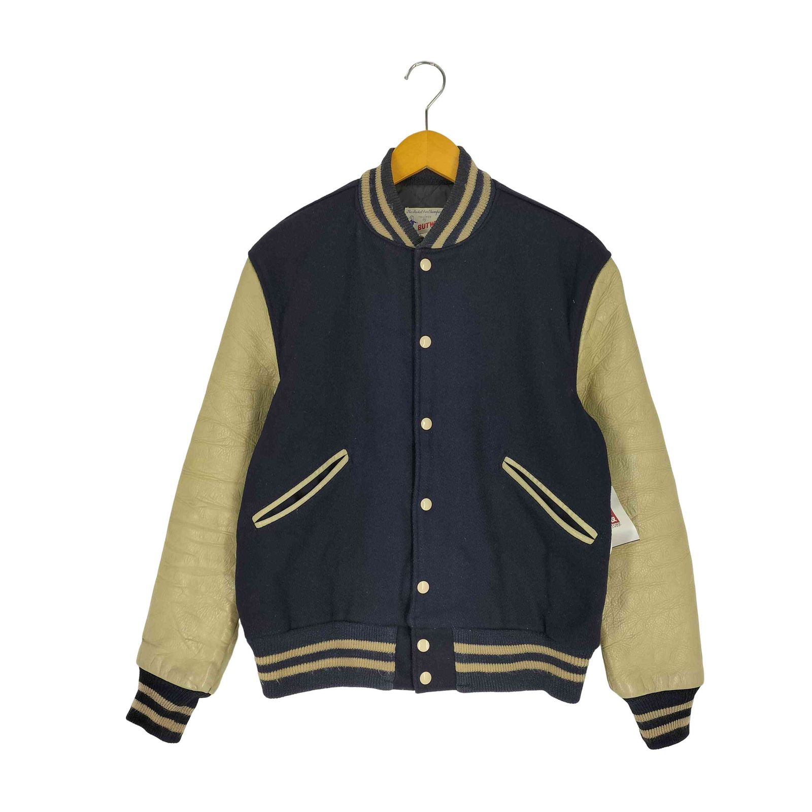 バトウィン BUTWIN 60S~70S アームレザー ウールスタジャン メンズ US